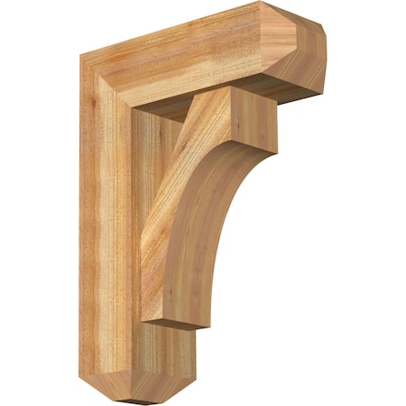 Ekena Millwork Westlake Craftsman Rough Sawn Bracket w/ Offset Brace, Western Red Cedar, 8"W x 22"D x 30"H BKT0806X22X30WTL04RWR